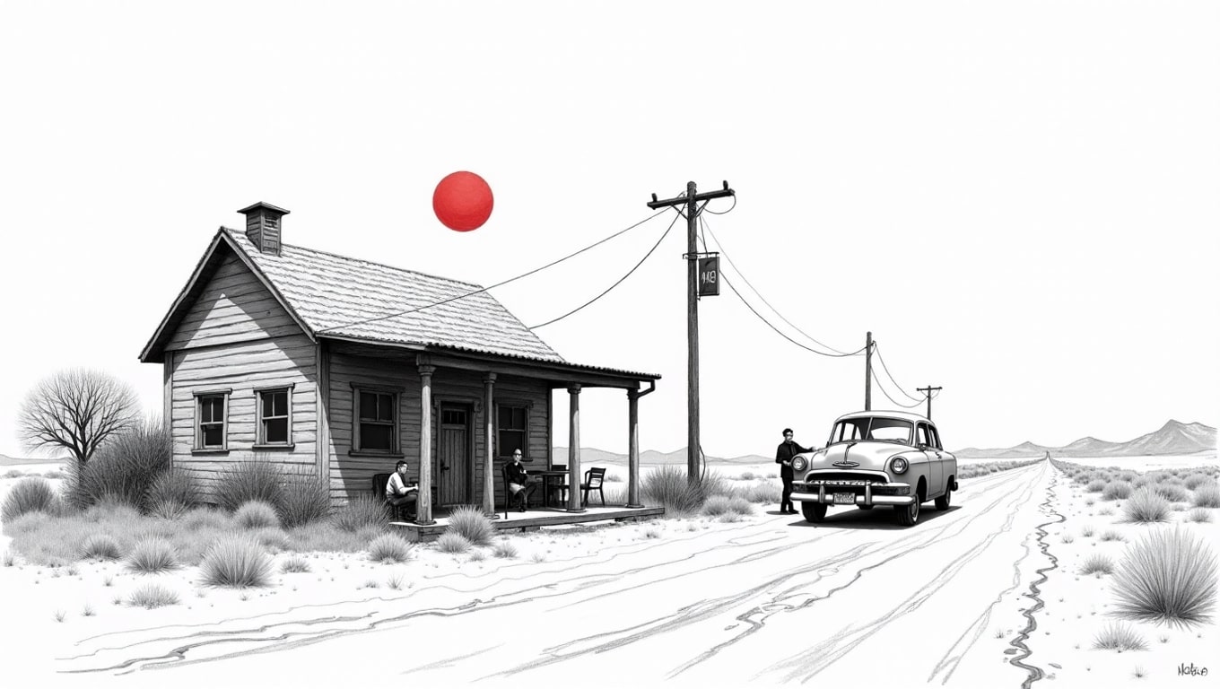 A house with a large antenna